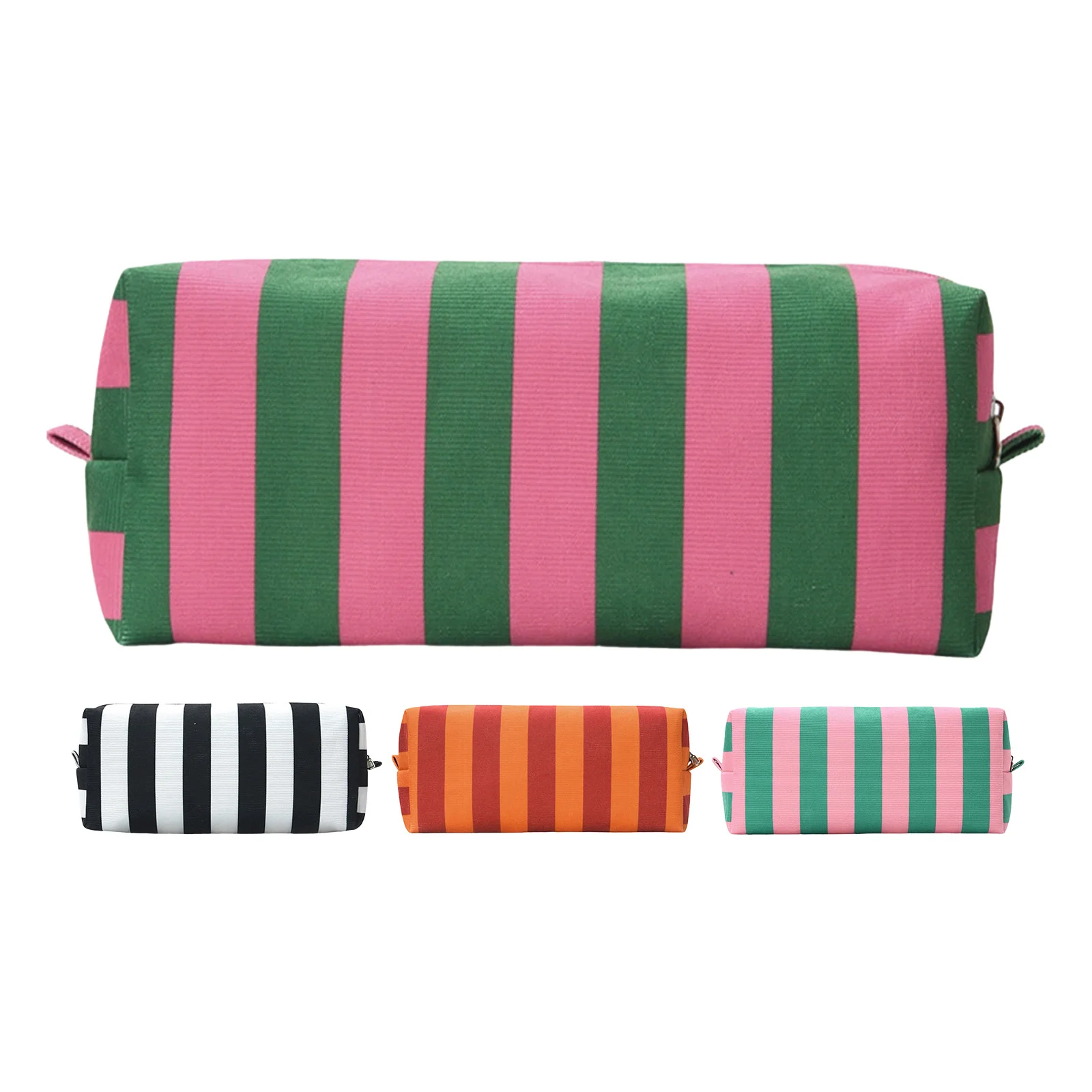 

Women Stripe Portable Carrying Case Organizer with Zipper Carrying Bag Large Capacity Lightweight for Hair Dryer and Attachments