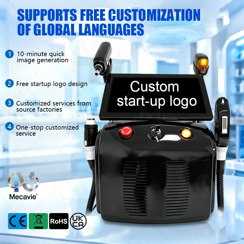 2026 New 5‑Waves 4‑In‑1 Laser Beauty Device Ice Cooling Painless Hair Removal Tattoo Removal Skin Rejuvenation Salon Sap Machine