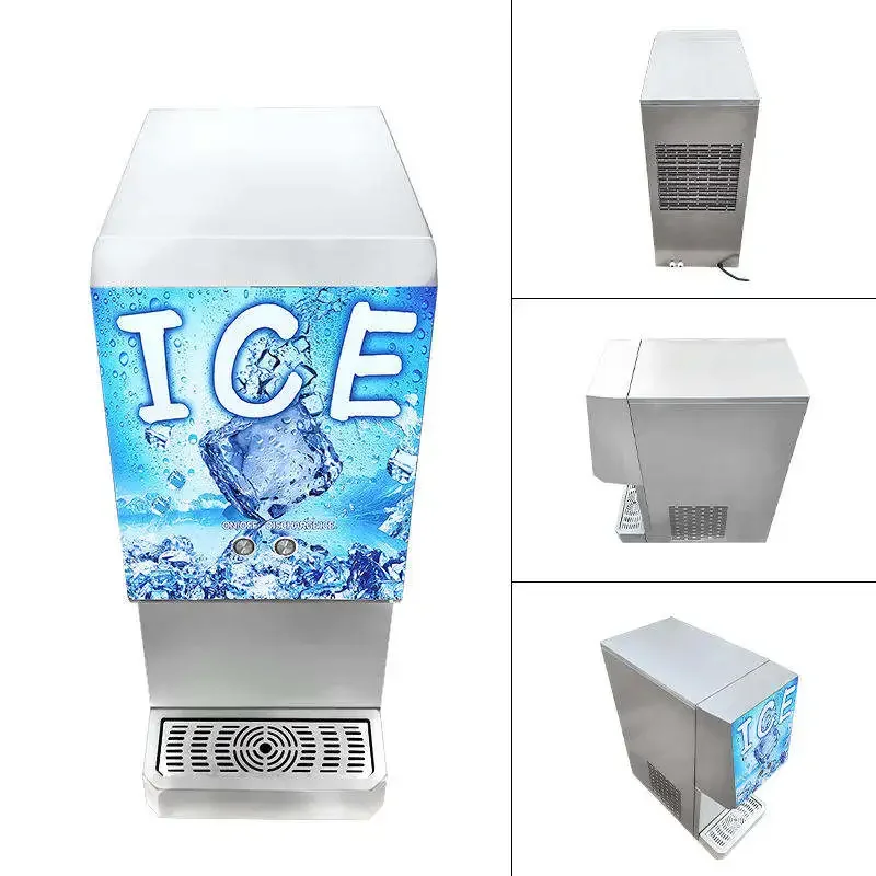 Portable Ice Maker Kitchen Household Ice Making Machine Steel Stainless Countertop Nugget Ice Cube Maker