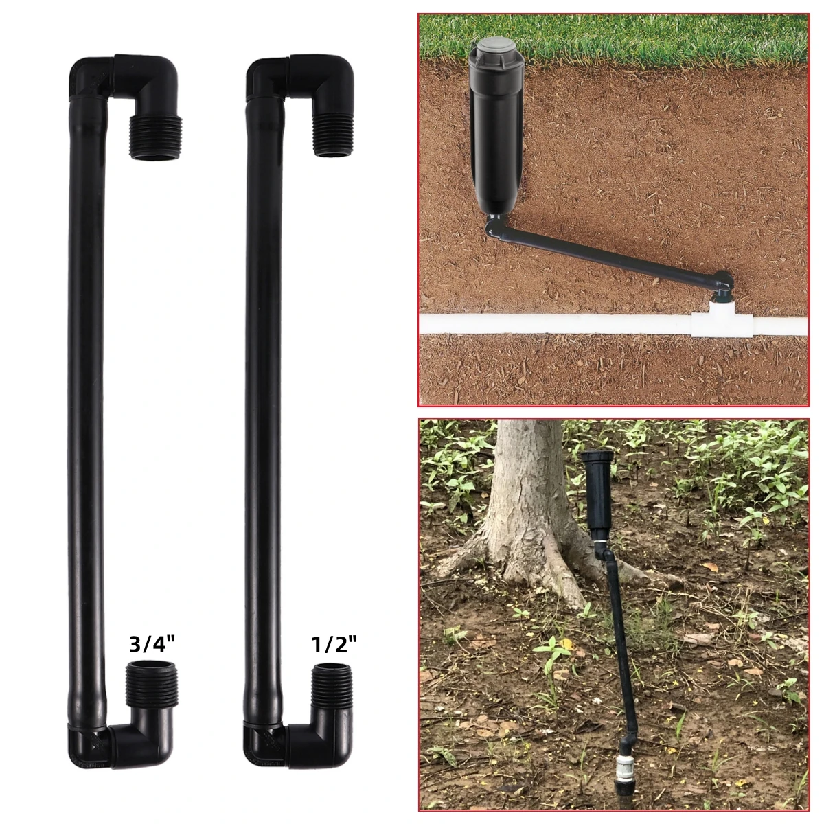 

1/5Pcs Universal Scattering Buried Sprinkler Linker 1/2" 3/4" Male Thread Garden Lawn Irrigation Underground Sprinkler Riser