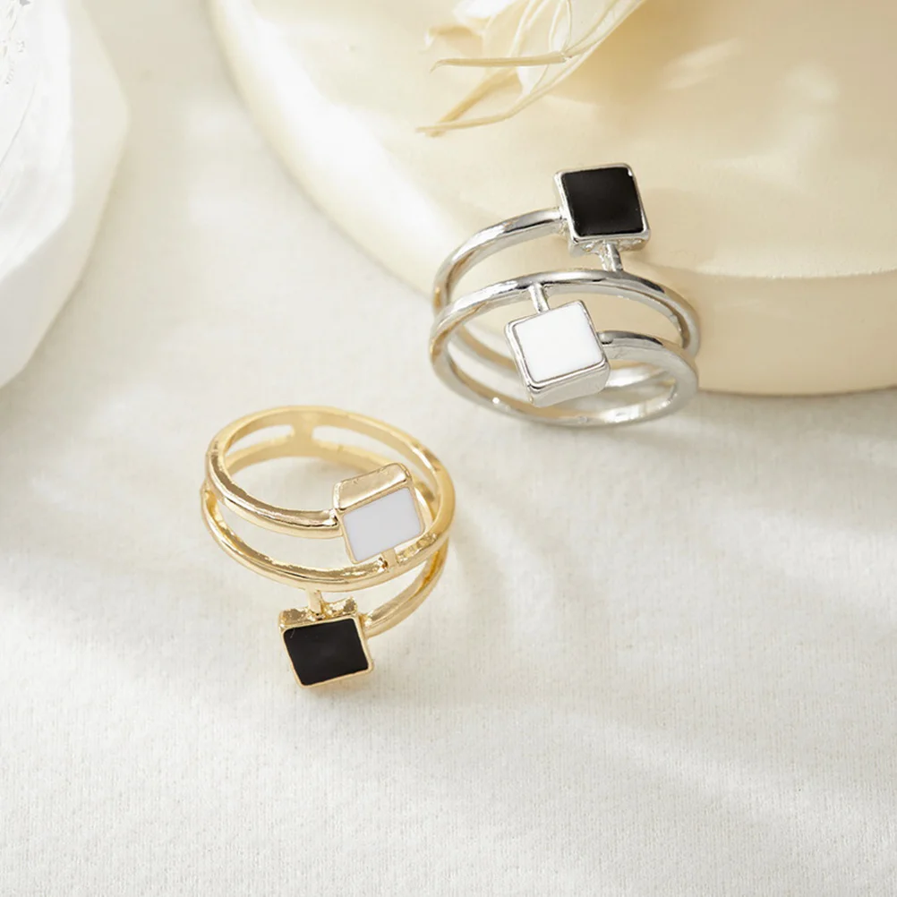

Open Ring Adjustable Women's Circle Statement Ring Chic Fashion Jewelry Birthday Gift Valentine Christmas Mom Rings for Women