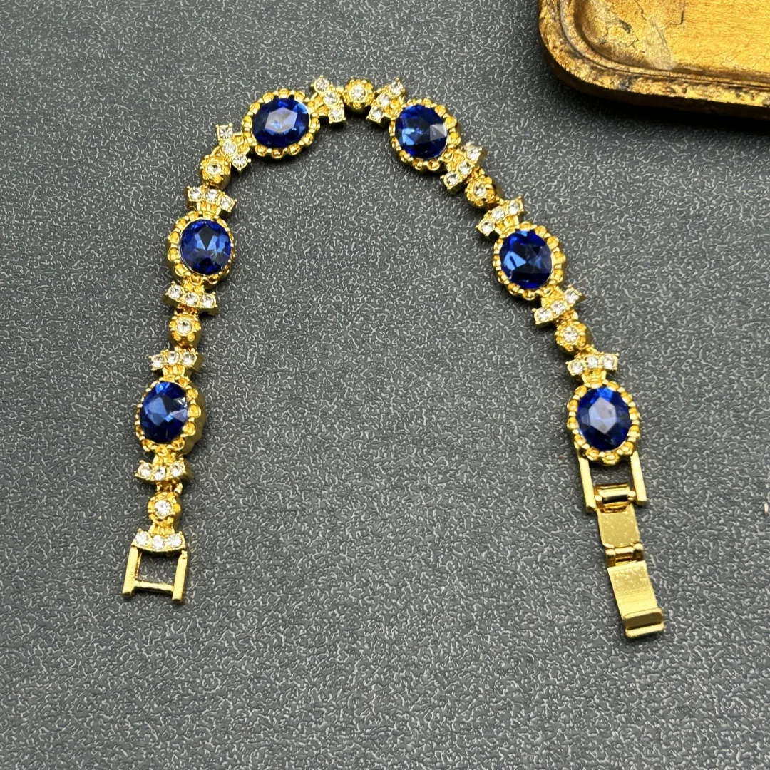Medieval Vintage Court Vintage Leyzite Bracelet Niche Design Heavy Industry Quality Advanced Sense
