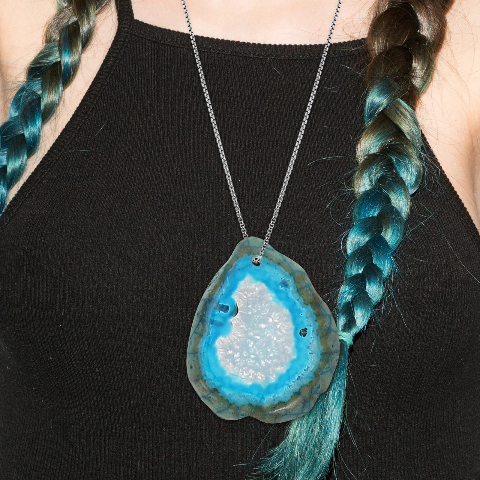 20 szt. Kolorowe Plasterki Agatu Naturalny Kamień Do Zawieszek Dzwonków Wietrznych DIY Biżuteria Rękodzieło Dekoracje Koraliki Akcesoria Modowe