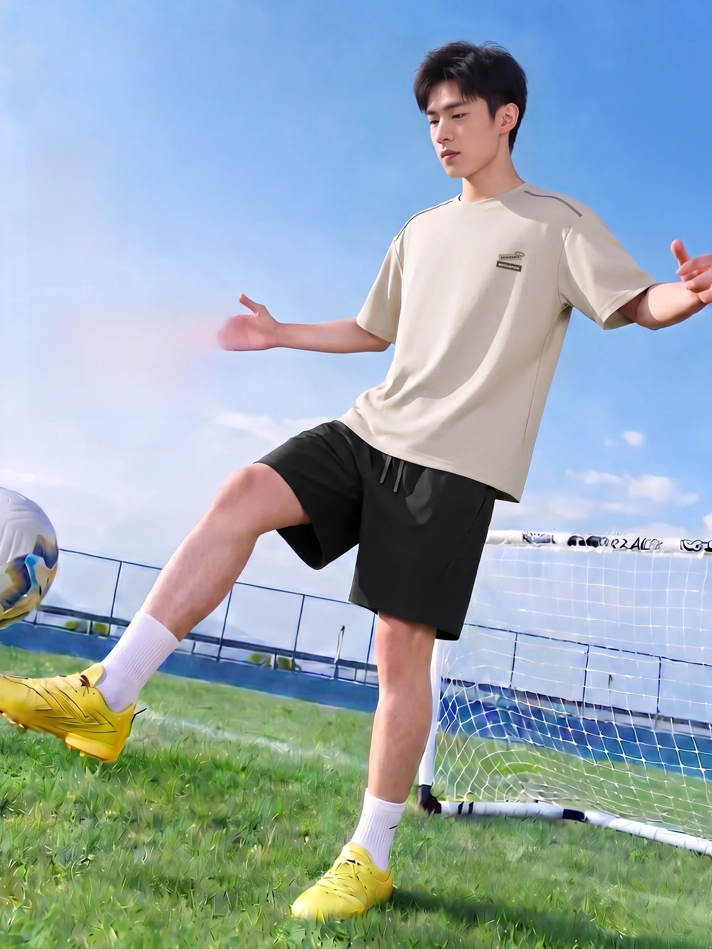 men's-sportswear-training-set-cool-sensation-short-sleeve-short-pants-quick-dry-summer-fitness-outfit-casual-sportswear-set