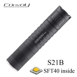 Convoy S21B SFT40 Flashlight Led Lanterna 21700 Torch Portable Lighting High Power Lantern Camping Fishing Work Latarka