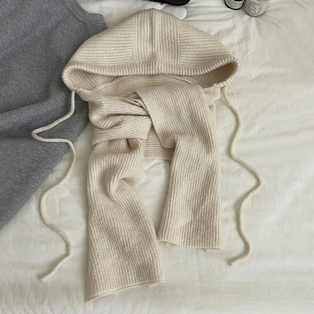 

Модная корейская цельная Балаклава, теплая защита шеи, шарф с капюшоном, утолщенный капот, зимние шапочки