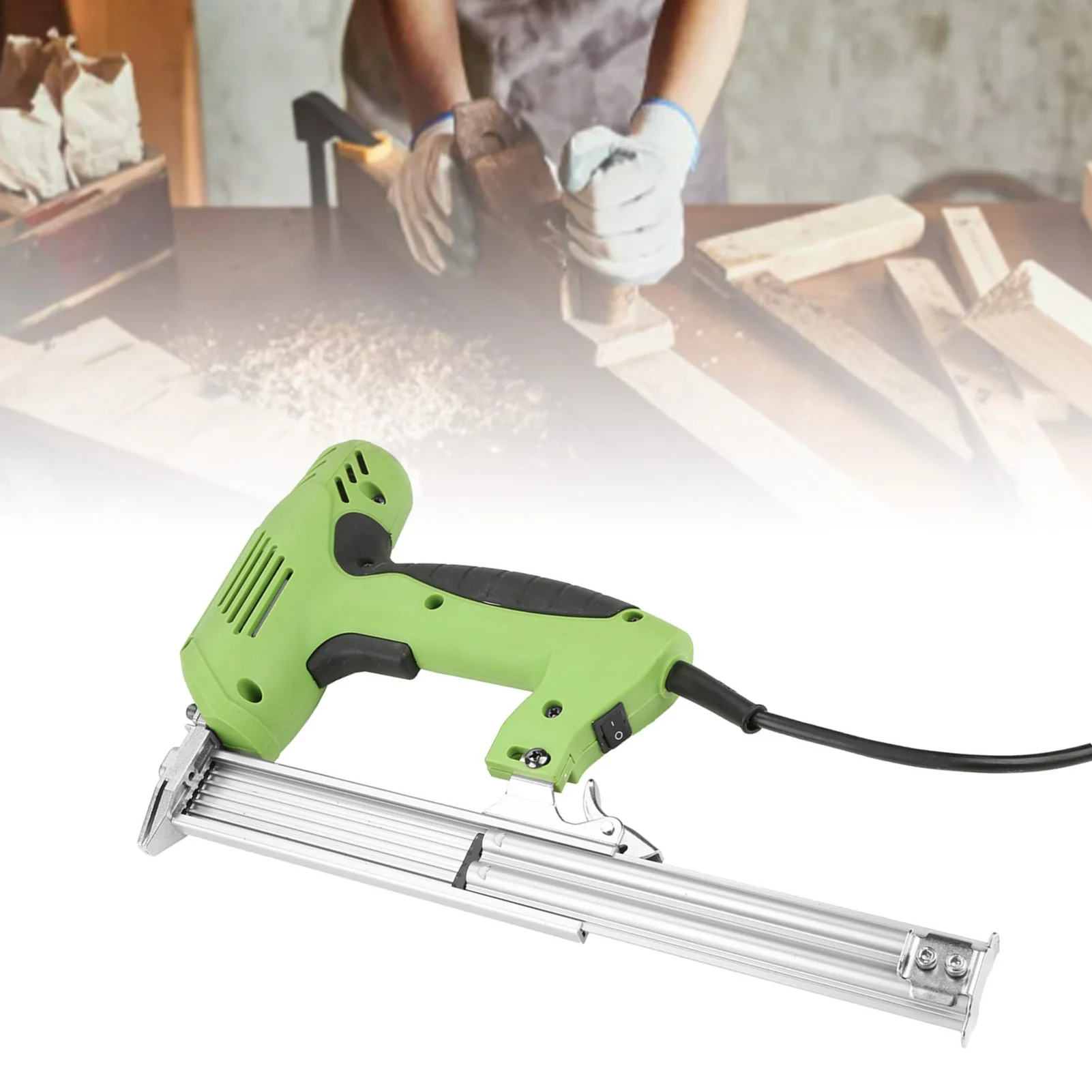 

Электрический гвоздезабивной пистолет, эргономичный, с мягкой ручкой, многофункциональный проводной прямой гвоздезабивной гвоздезабивной станок для изготовления мебели, проводной гвоздезабивной гвоздезабивный станок