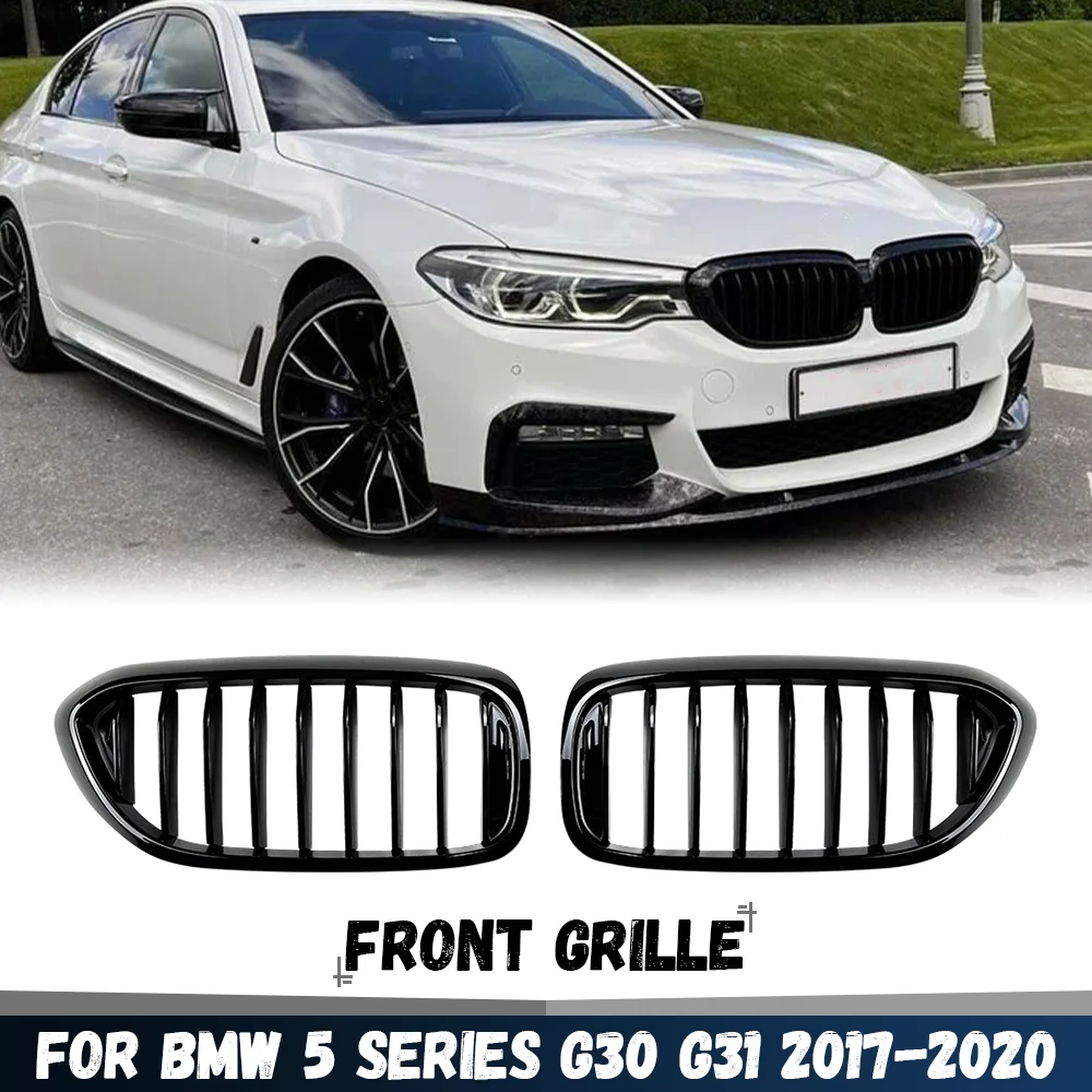 

Для BMW 5 серии G30 G31 520i 530i 540i M5 предварительно фейслифт 2017-2020 автомобильная передняя решетка глянцевая черная гоночная решетка для почек