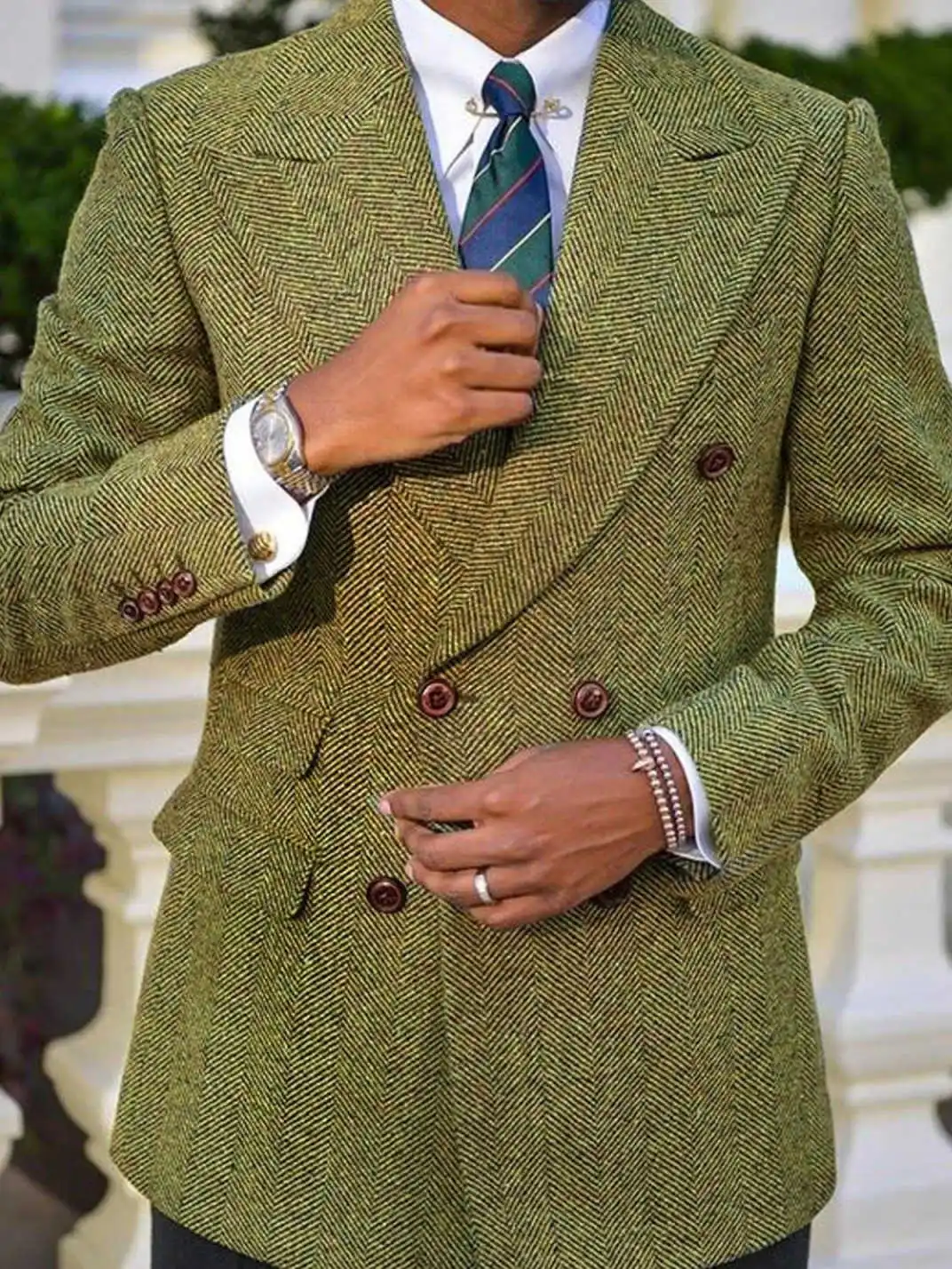 カスタマイズされた冬ツイードビジネスメンズコートジャケット高品質暖かい男性タキシードプロムディナービジネスブレザーのみ 1 ピース