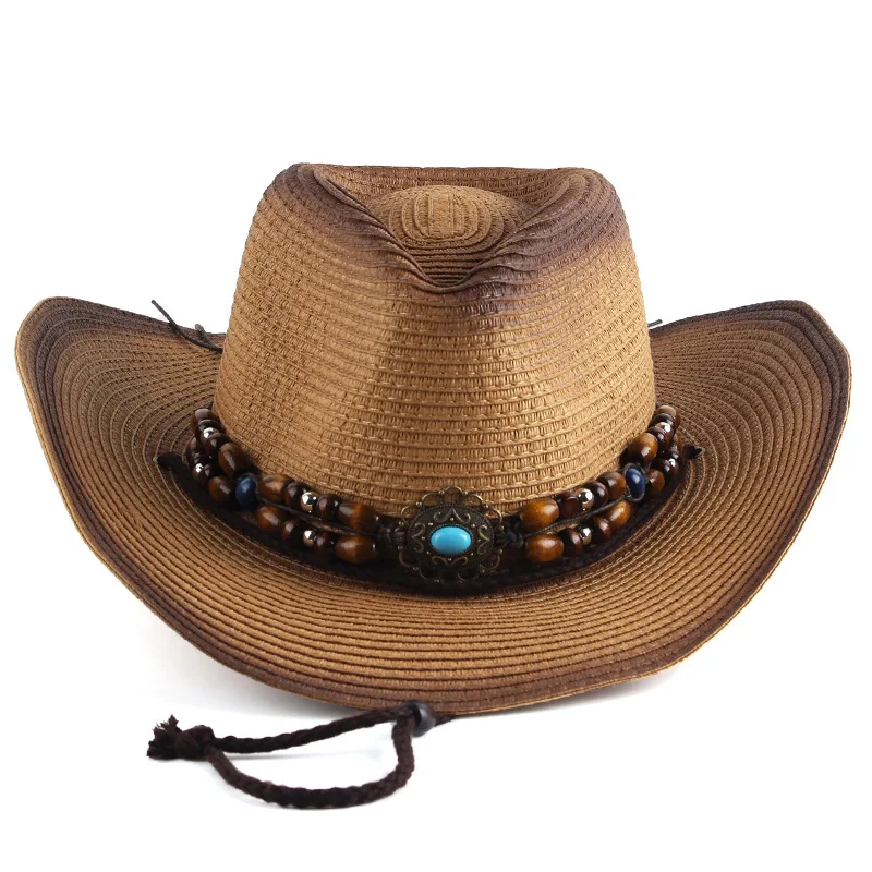 

Ethnic style European and American retro denim straw hat British fashion jazz hat personalized casual gentleman hat