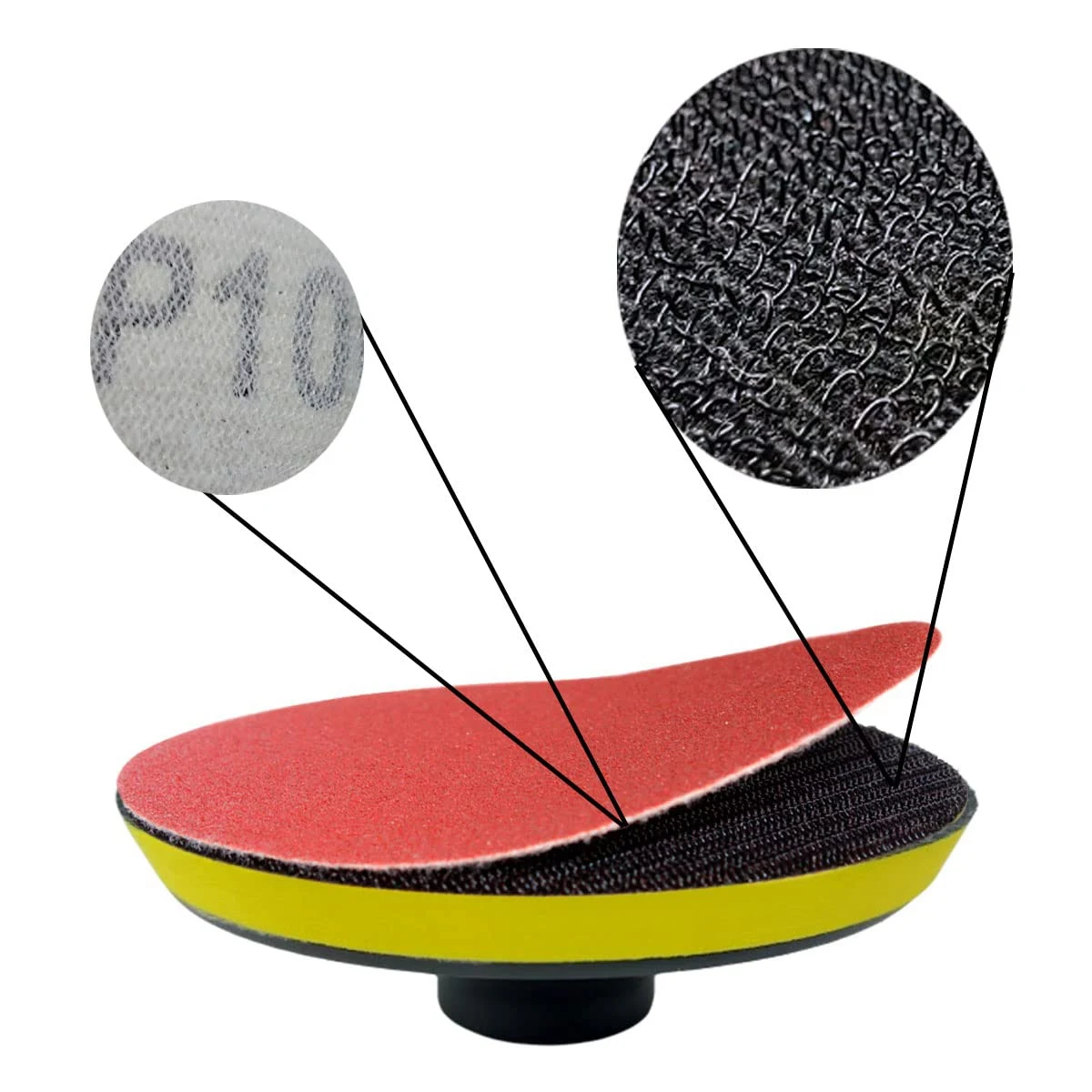Conjunto de lixa de fixação de lixa de broca de 30 peças 60/80/100 e 5 polegadas conjunto de almofada traseira, disco de manilha elétrica, com padt98c