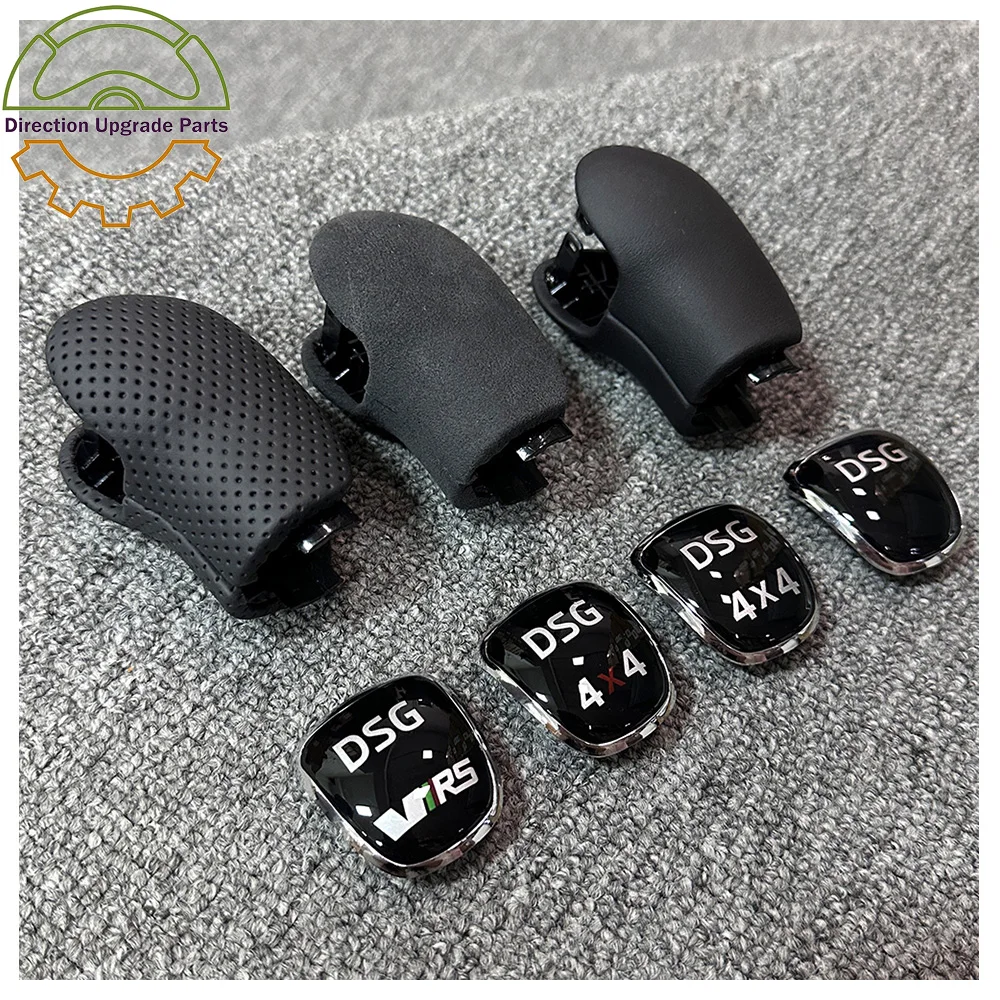 For Octavia DSG Painted Black Shift Knob Side Cover Interior Accessories Skoda Superb Fabia Yeti