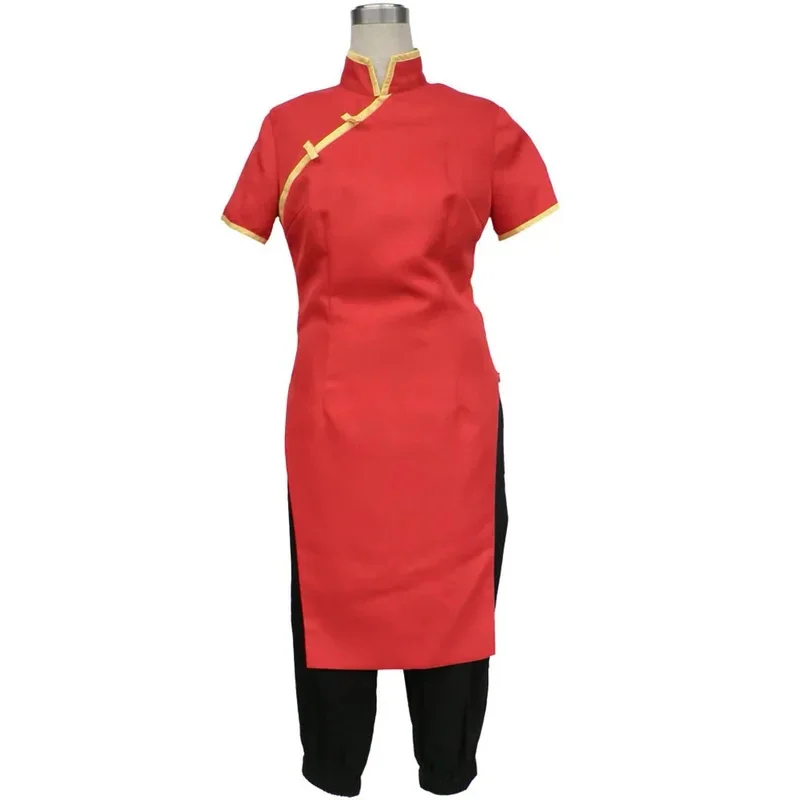 Silver Soul Divine Music Kung Fu Costume, Cheongsam, Black Pants, Halloween Cosplay, GelTang Style, Training