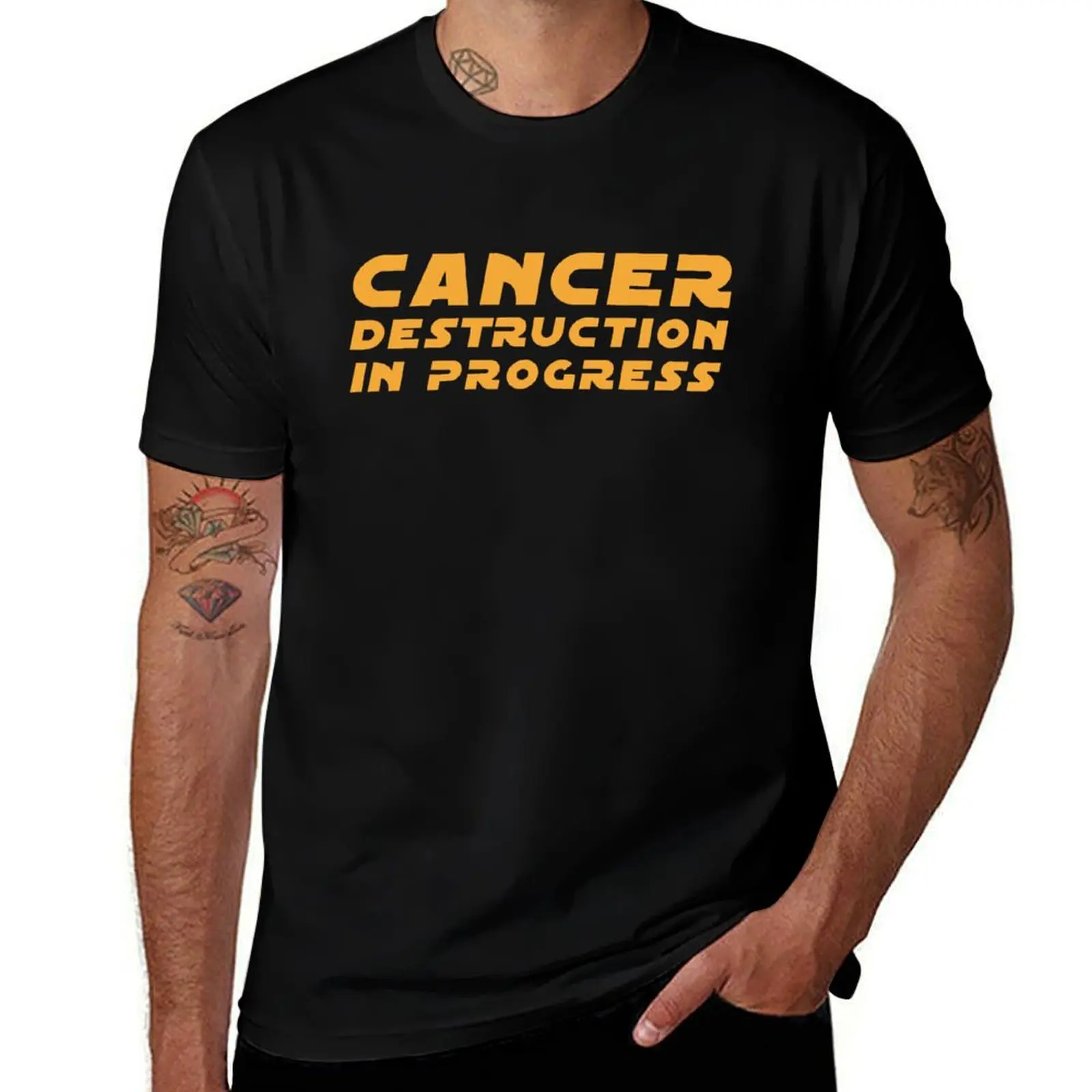 

Cancer Destruction In Progress T-Shirt t shirts for man slim fit funny t shirts dark humor