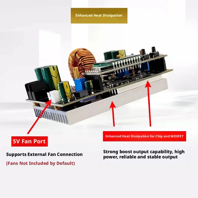 ZK‑SJ20 300W 20A Synchronous Rectifier Auto Buck‑Boost Power Supply Module MPPT Solar Charging Controller Adjustable Voltage
