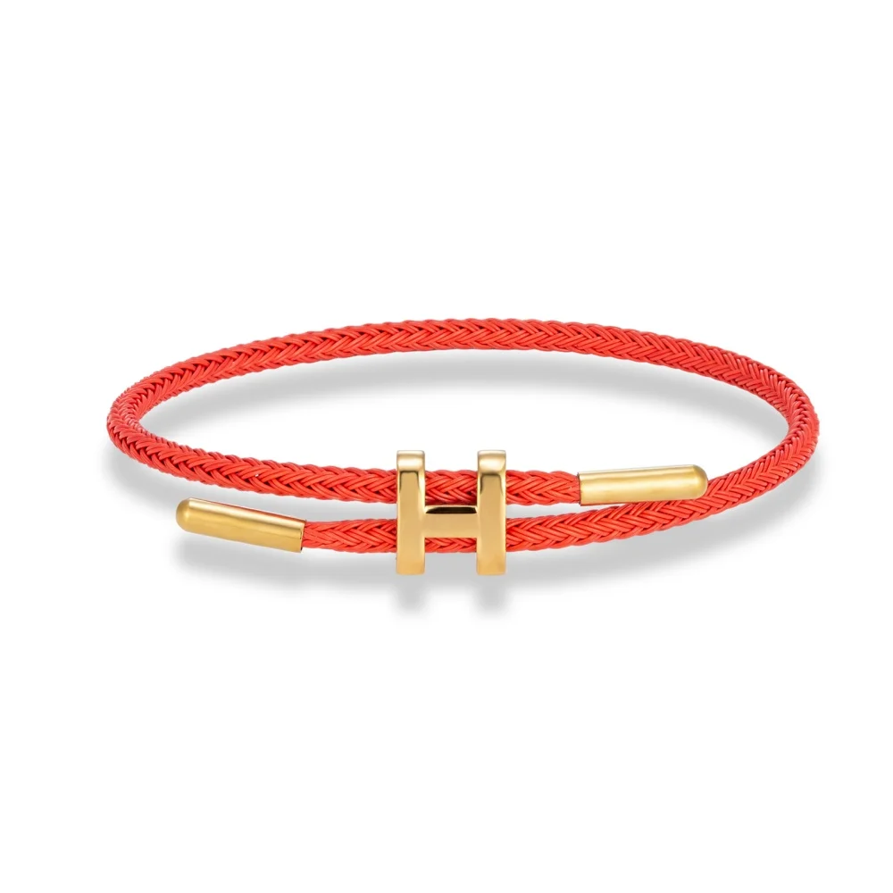 Mehrfarbiges Edelstahl-Drahtseil Verstellbares Armband Wasserdicht Nicht Verblassend Luxuriöser Minimalistischer Paarschmuck Geschenk für Männer Frauen