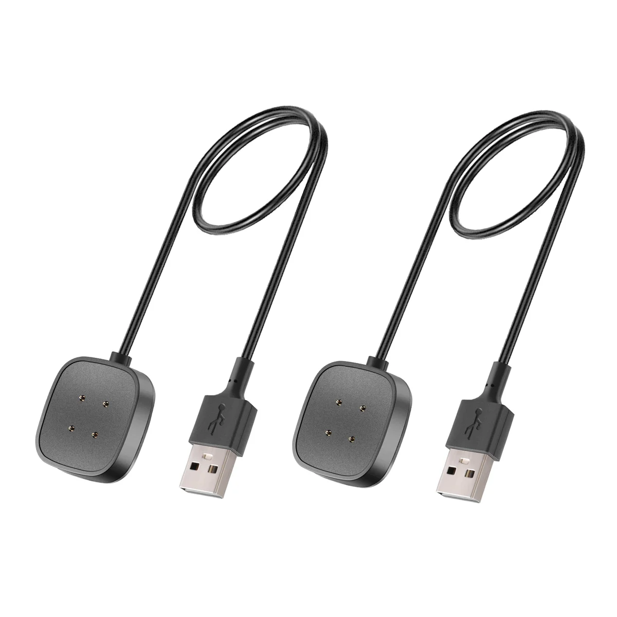 2Pack 3.3 FT Charger Cable USB Charging Dock for Fitbit Sense/Versa 3 Smartwatch