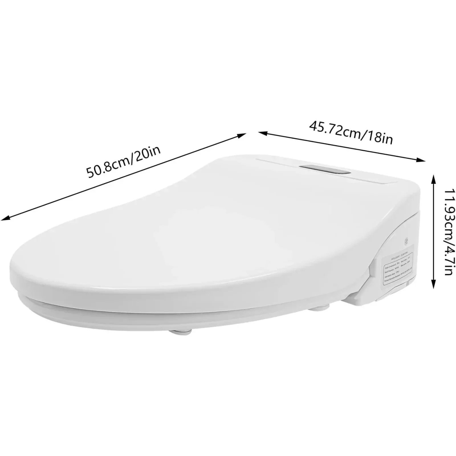Slimme toiletbrilhoes - Verwarmde toiletbril 32 ° C - 48 ° Elektrische bidet-toiletbril met douchefunctie - afbeelding 1