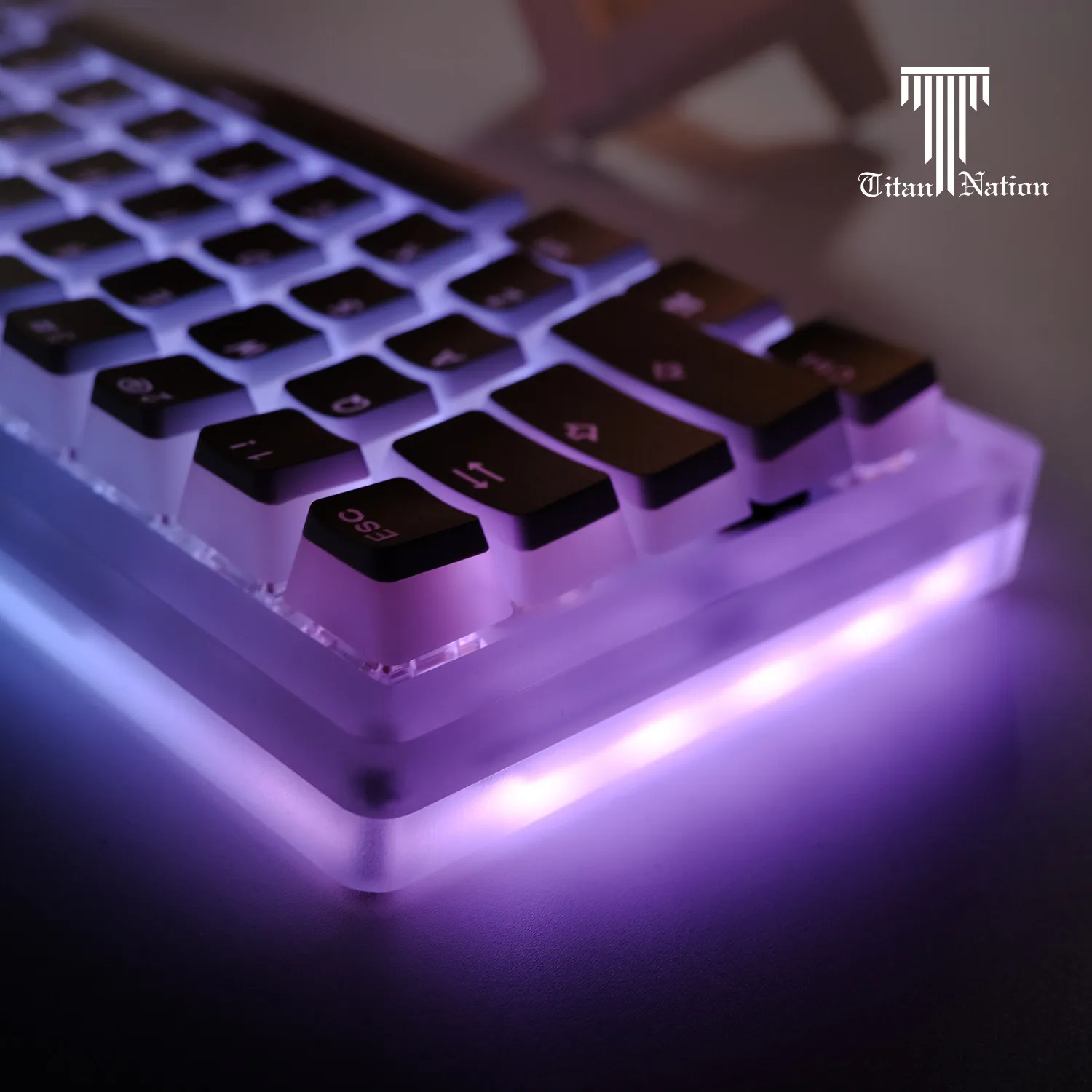 TITANNATION Pudding PC Keycaps PBT Double Skin Milk Is Transparent Keyboard Keycaps OEM Without Nozzle For PC Accessories Gifts