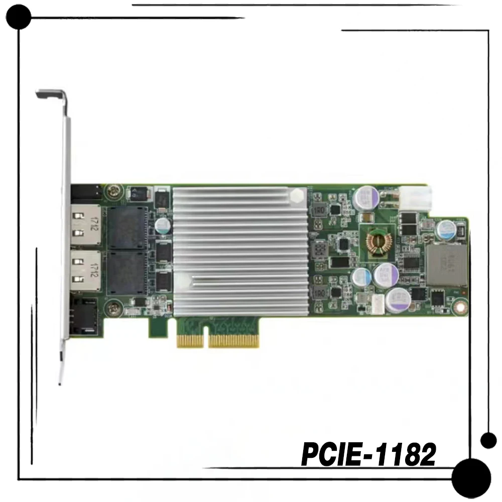 PCIE-1182-AE لـ Advantech 2-port PCI Express 10 GigE إطار الفيديو التقاط الصورة بطاقة التقاط الصوت والفيديو PCIE-1182