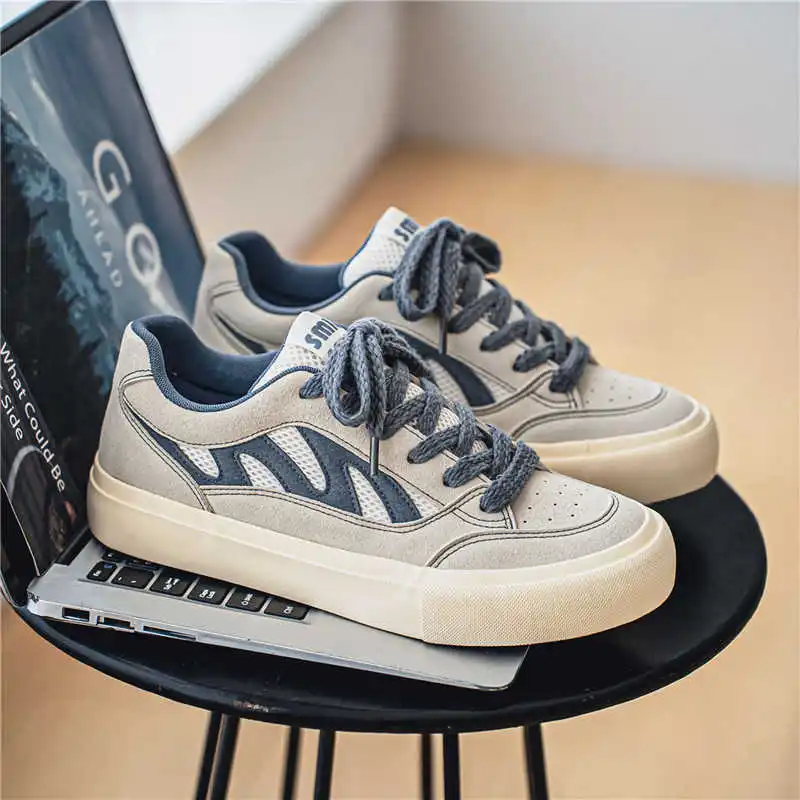 

Without Heels Lace Up Men Shoes Comfortable Vulcanize Tenis 43 Best Fashion Sneakers Sport Vintage Boti Loofers Super Cozy