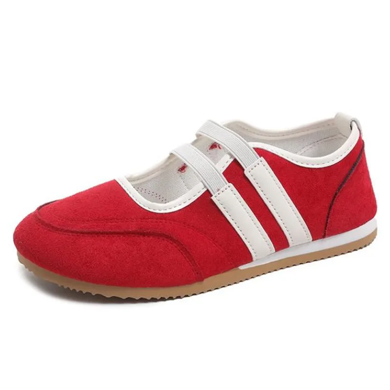 

Womens Mary Jane Shoes One Kick Elastic Band Shallow Four Seasons Flat Shoes Concise Leisure Dress Jeans Women's Singles Shoes