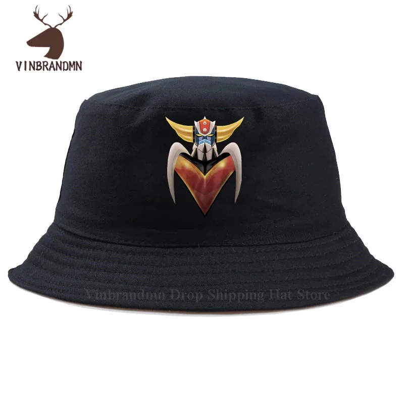 2024 Custom Fishing Fishing Hat Kids Mazinger Z hats 100% cotton hat Print Fashion Ufo Robot Grendizer Goldorak Baseball sun hat