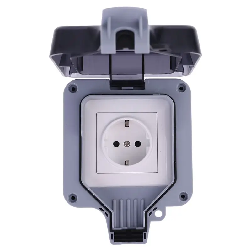 Y1UD Outdoor Wall Switch Socket IP66 Weather&Dust Proof Power Outlet EU Standard