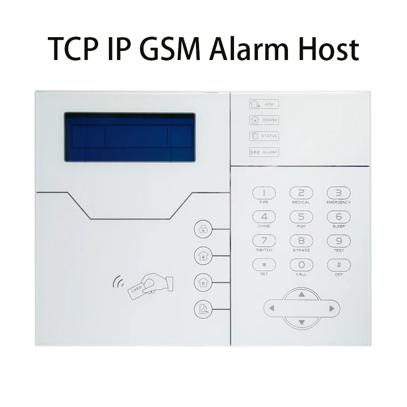 433MHz Focus ST-VGT Alarm Host Panel with RJ45 Ethernet Cable Port TCP IP GSM Network Support French English for Home Security