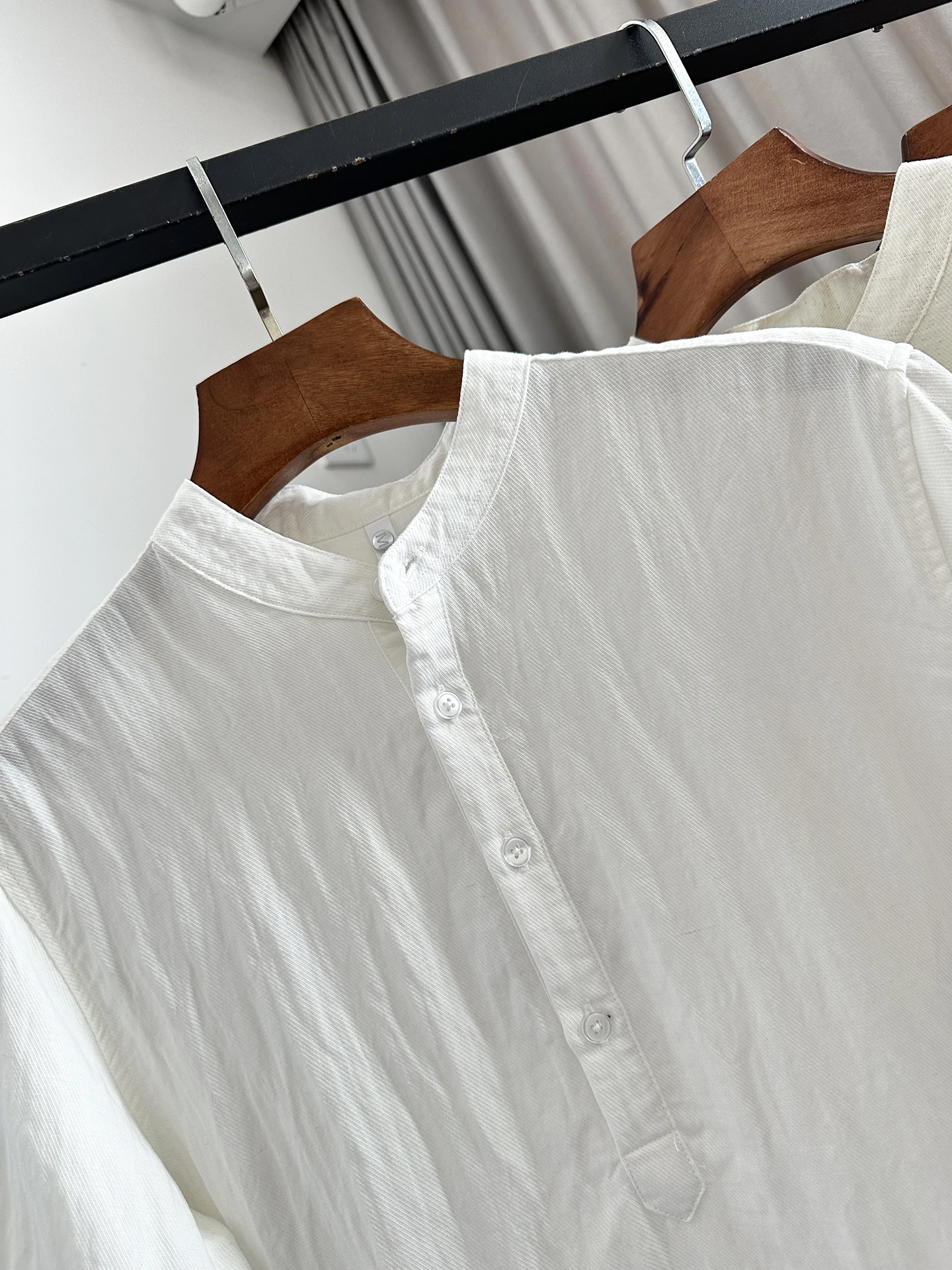 New Chinese Style Men's Shirt Cool Sensation Breathable Roll up Sleeve Short Sleeve Loose Fit Pure Color Button up