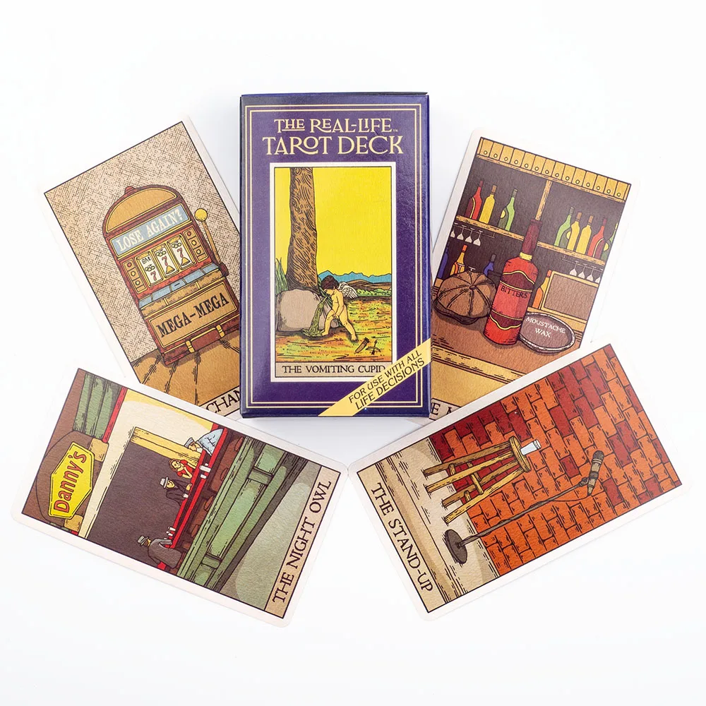 Das Real Life Tarot-Deck, 78 Karten, 10,3*6 cm, englische Version, Orakel-Deck für Mädchen, heiß begehrt für Familientreffen und Brettspiele