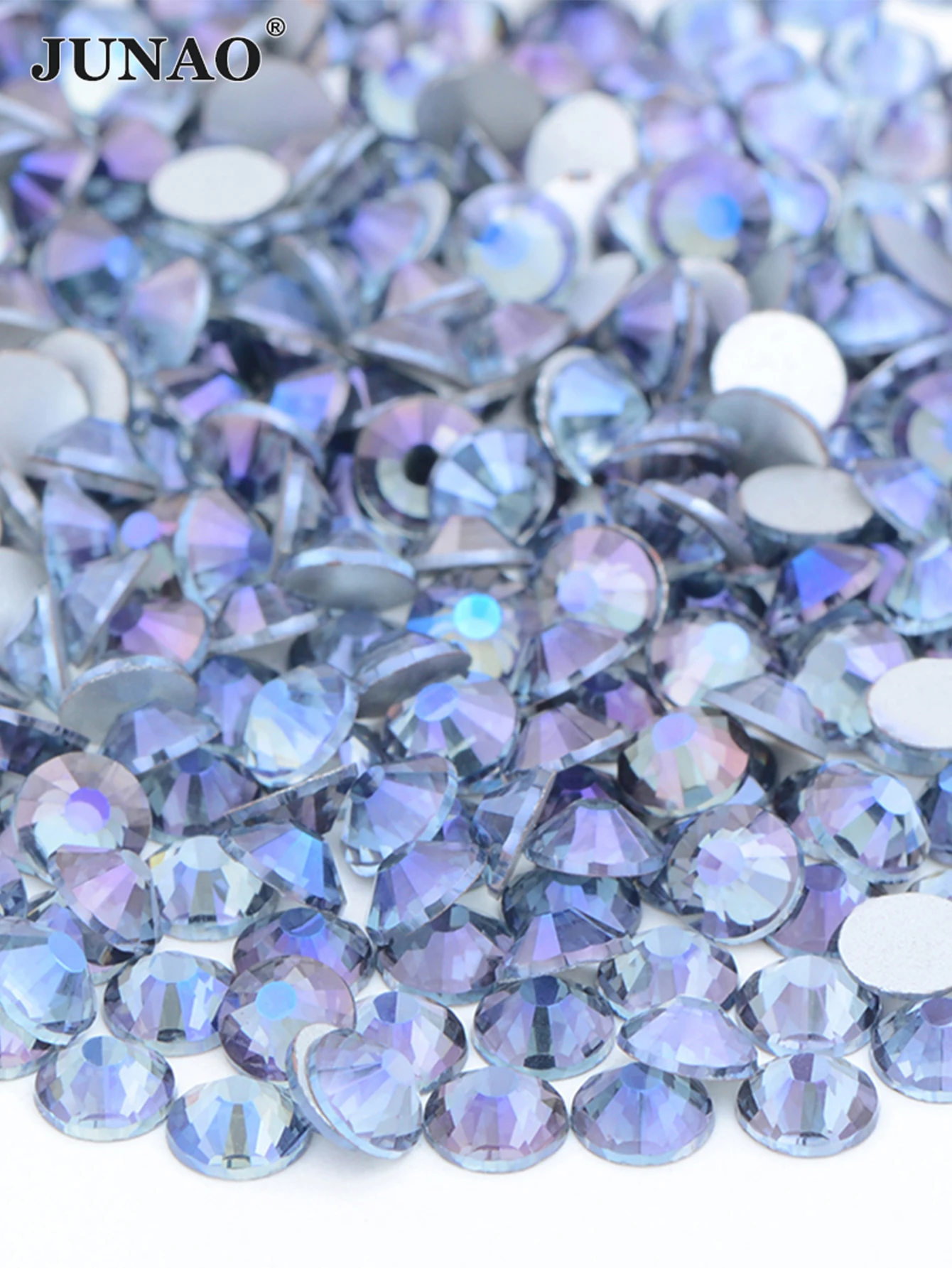 JUNAO Dark Siam ss6 ss10 ss20 ss30 Non Hot-Fix Crystal Beads Nail Rhinestones Applique Flatback Glass Strass Stones For Crafts