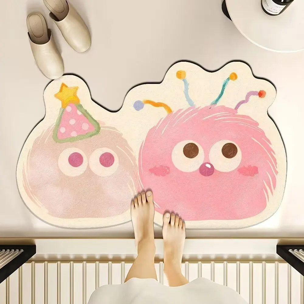 Thickened Cartoon Bathroom Mat Comfortable Multi-purpose Diatom Mud Floor Mat Breathable Bathroom Absorbent Floor Mat