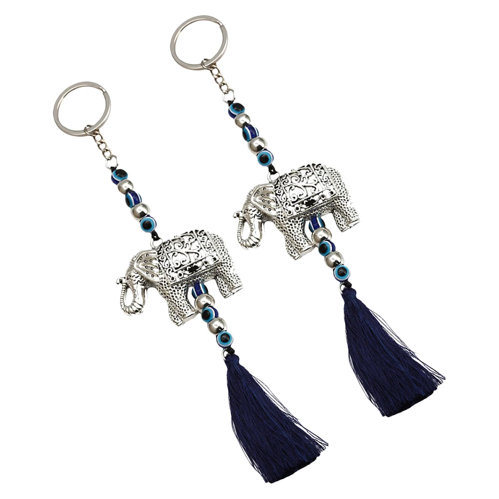 

2pcs Car Keychains Elephant Alloy Lucky Chains Animal Keychain Accessories for Men Gifts Car Decorations Popular Jewelry