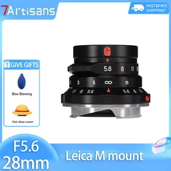7artisans M28mm F5.6 Frull Frame Large Aperture MF Street Manual Lens for Rangefinder Leica M Mount Camera M10 M1 M2 M3 M5