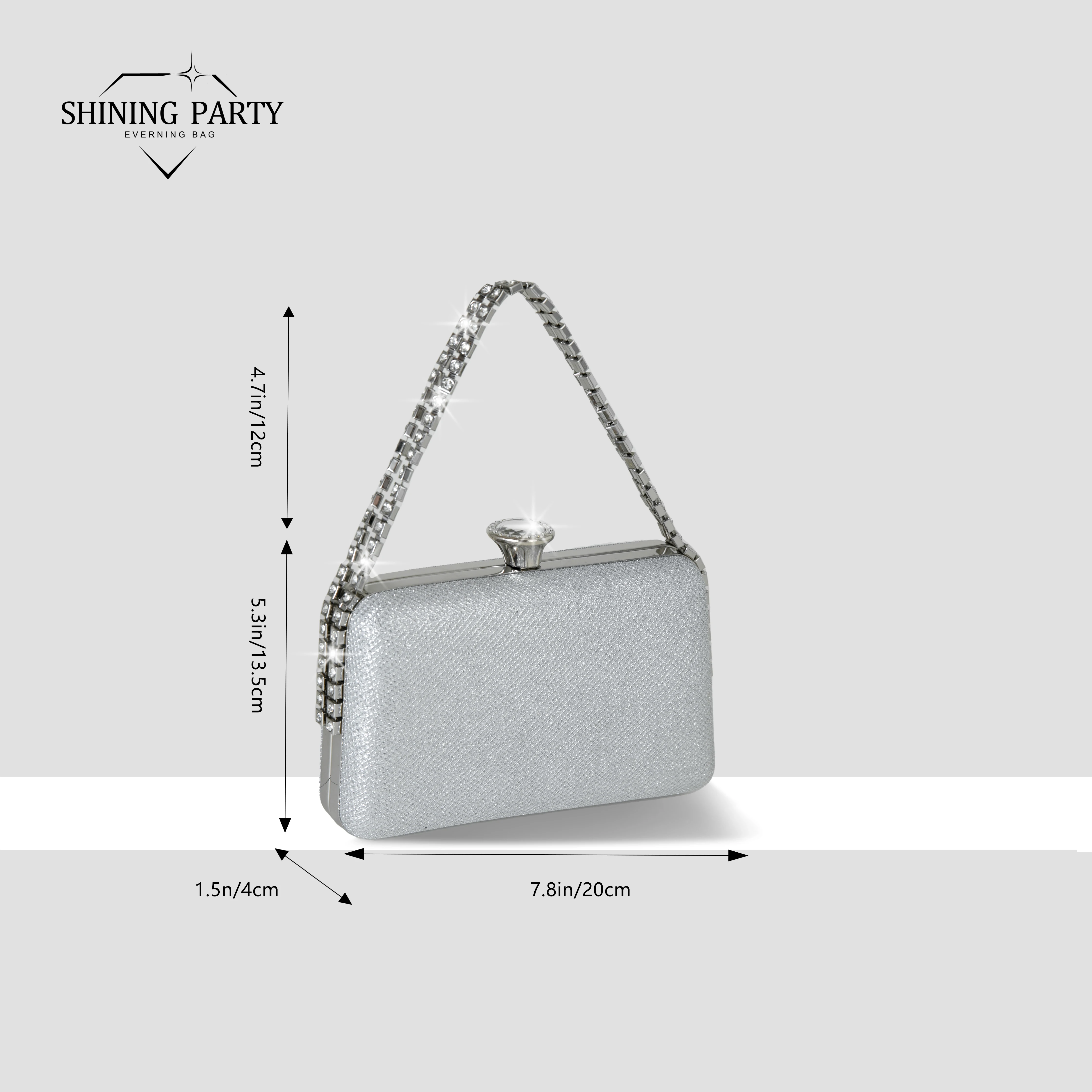 Diamond Women Luxury Clutch Evening Bag Shiny Crystal Wedding Party Handbag Lady Chain Shoulder Crossbody Bag Phone Purse Wallet