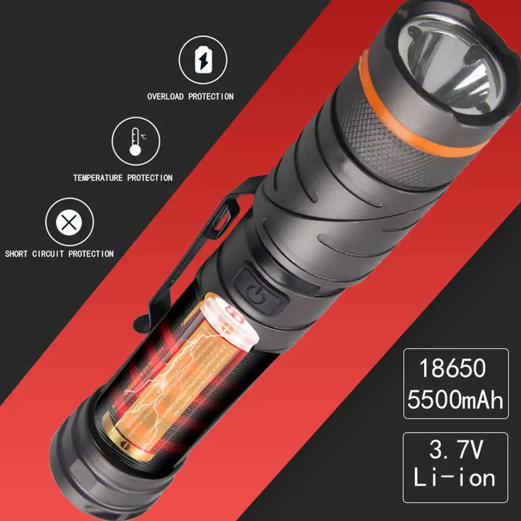 90 Degree Flashlight Torch Lightweight Powerful LED Torches Searchlight