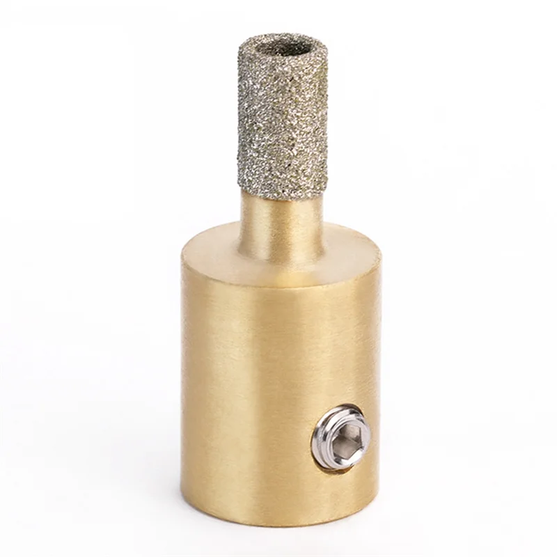 Mèche de meulage en diamant de 1/4 pouces, outil abrasif pour vitrail, noyau en laiton, fournitures pour vitrail