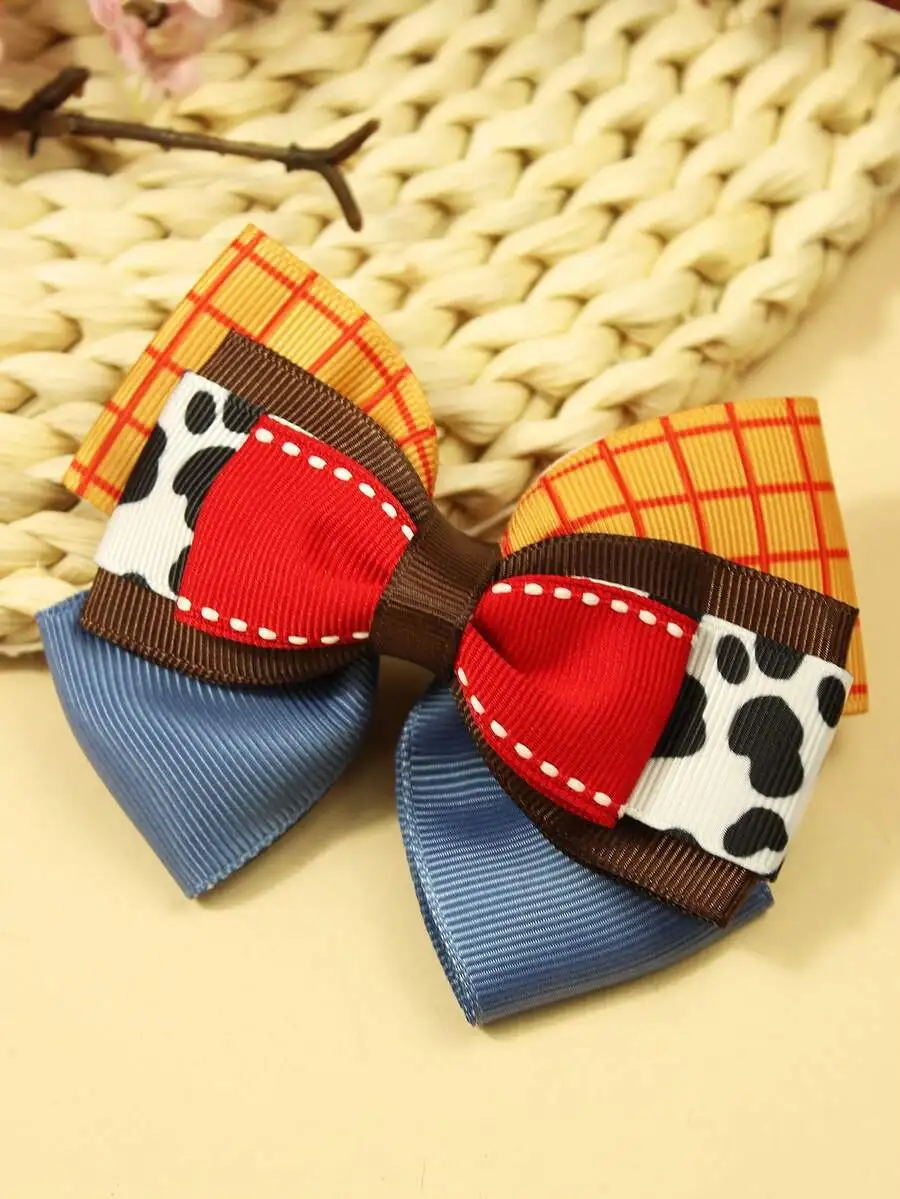 

Multi-Layer Patchwork Bow Hair Clip For Women