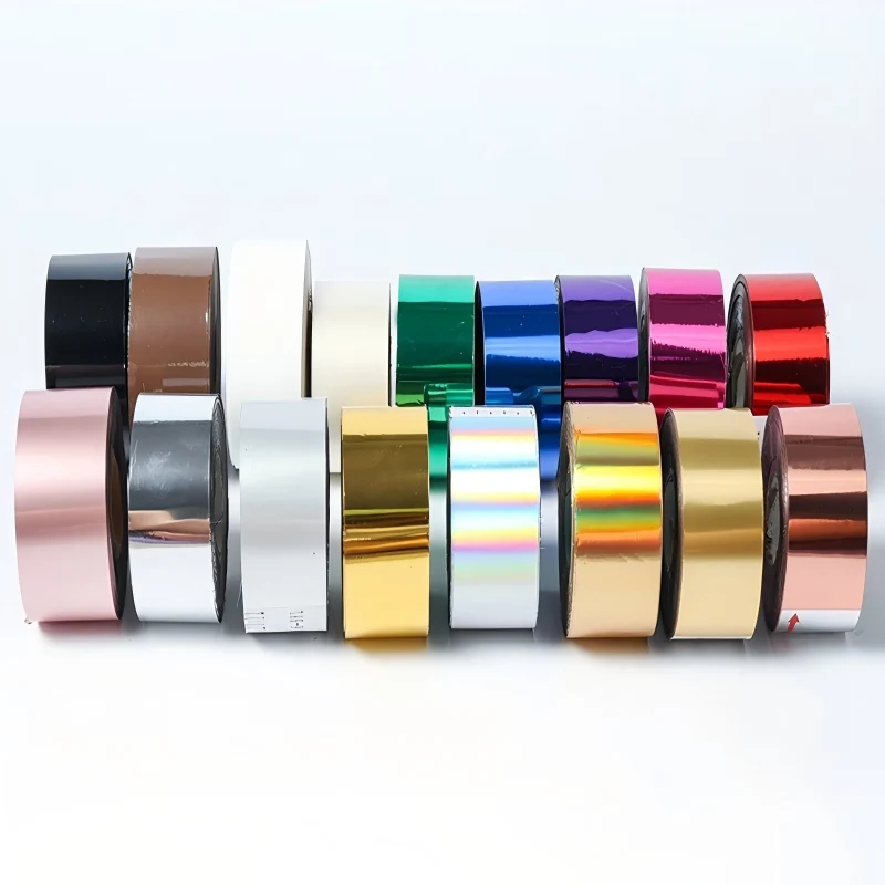 السفينة من الولايات المتحدة الأمريكية إلى الولايات المتحدة الأمريكية بدون ضريبة ZONESUN 3 سنتيمتر رقائق بأكسيد مذهب ورقة رقائق الضغط الساخن للجلود الحرفية البرنز بولي Paper Paper