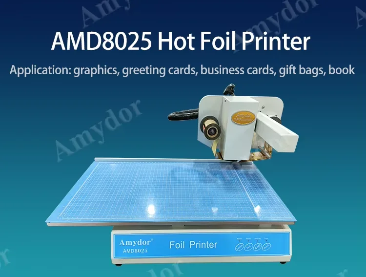 8025 AMD8025 Digital Gold Foil Flatbed Printer / Hot Foil Stamping Machine / Foil Printer for Leather Paper Bookcover