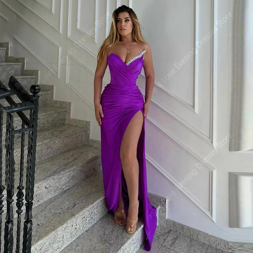 

Simple Women Mermaid Evening Dresses Sexy V-Neck Sleeveless Prom Gowns Formal Occasion Princess Ball Vestido De Noche Customized