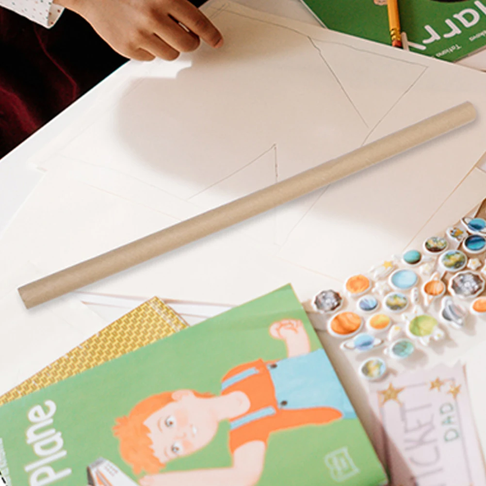 4pcs Paper Packaging DIY Craft Blank Kids Creating Storage Protection Poster Tube Thick Fishing Rod Cardboard Cylinder Storage