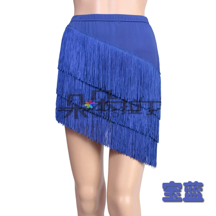 

New Dance Costume Latin Fringe Skirt Female Adult Short Skirt Stage Performance Fitness Costume