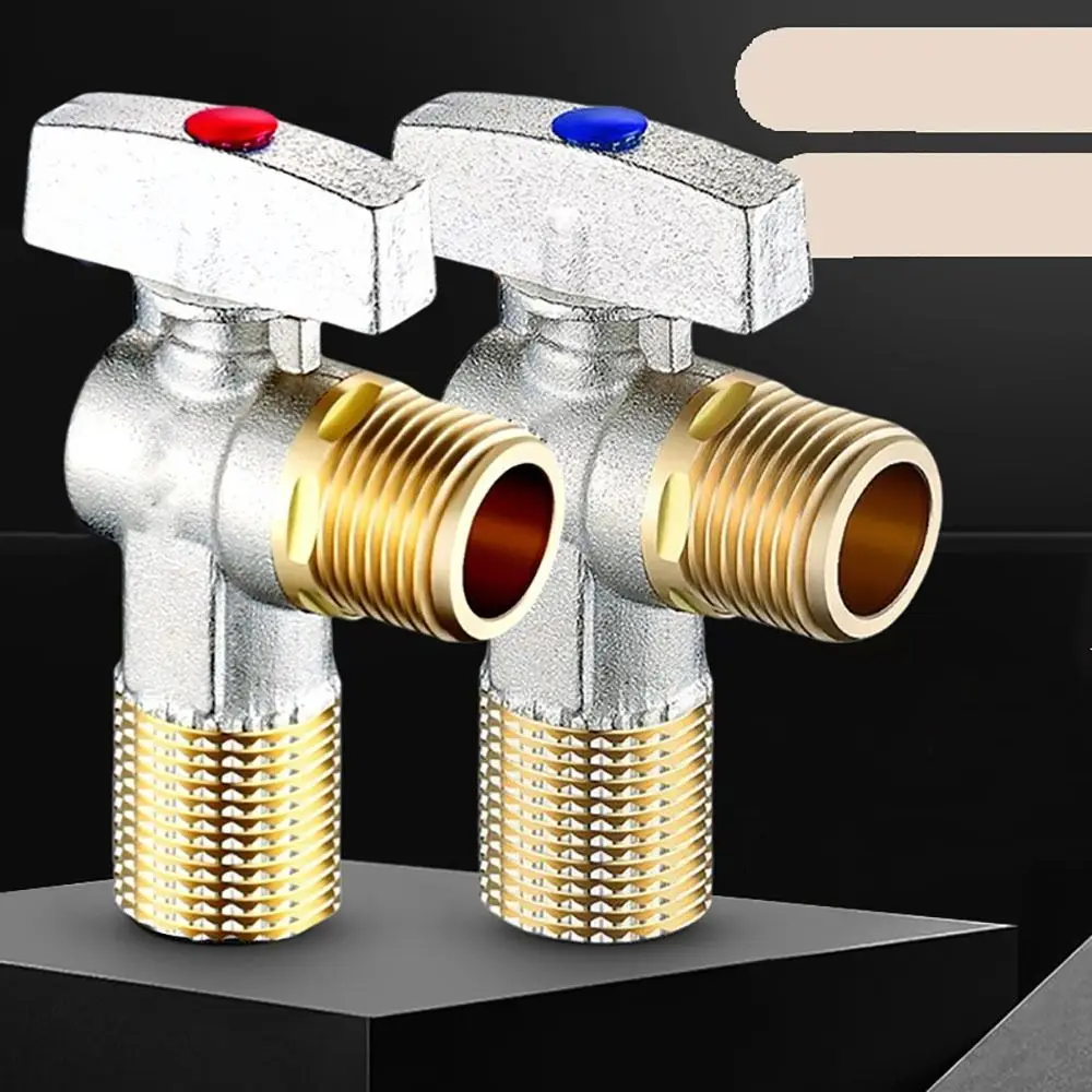 Hot and Cold Water Large Flow Water Stop Valves Brass G1/2