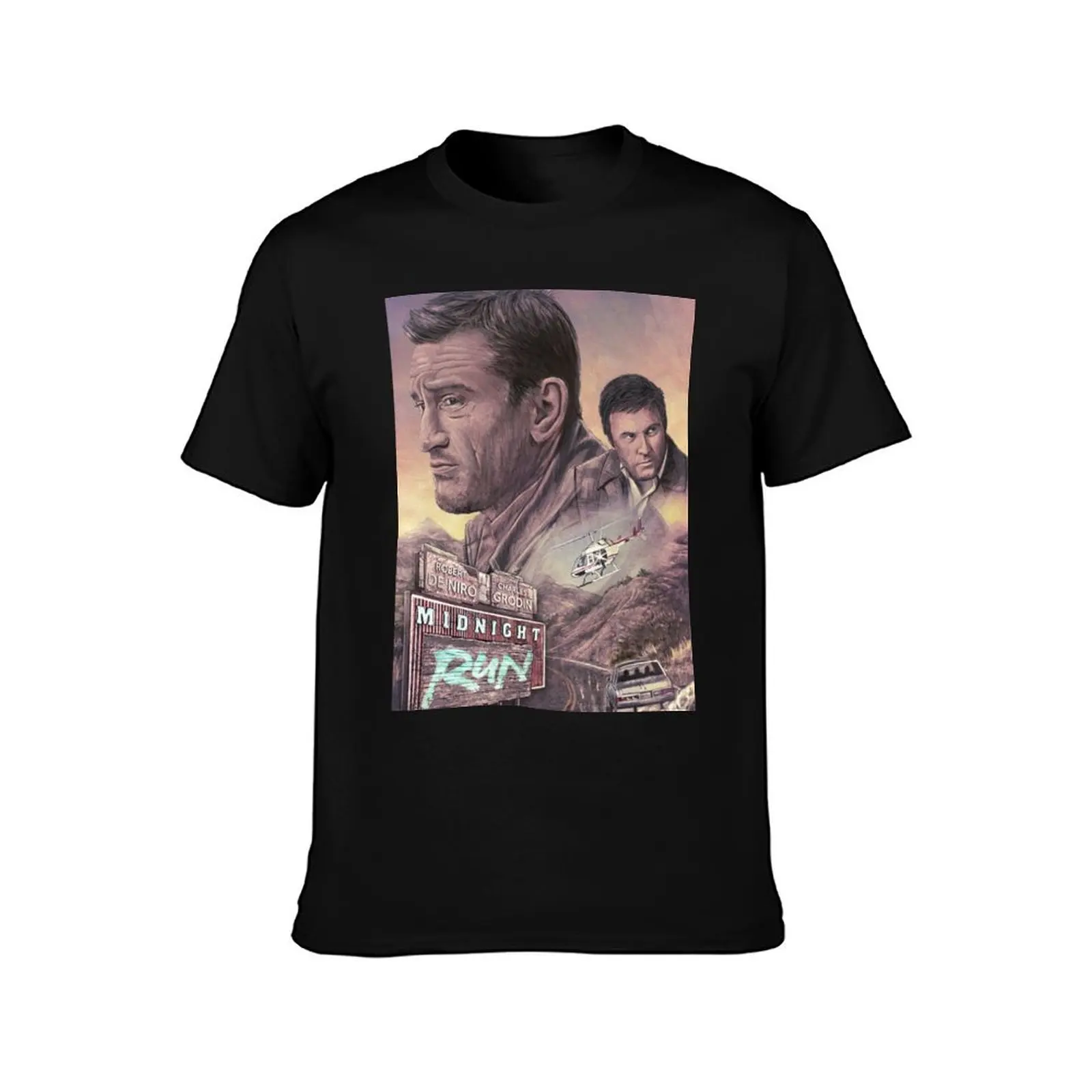 Robert De Niro & Charles Grodin In Midnight Run 1988 T-Shirt Daily Casual Short Sleeve Tee Shirt T-Shirt