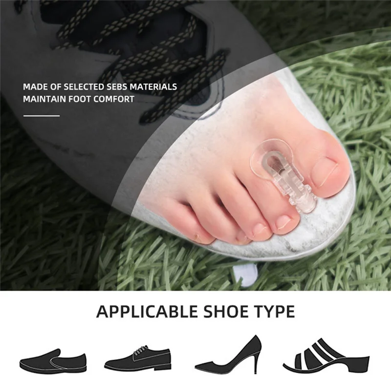 LITE-10er-Pack Zehenabstandshalter, Separatoren, Bunion Corrector Gel Orthesen für Bunion, überlappende Zehen, Hallux Valgus 3,5 x 2 cm