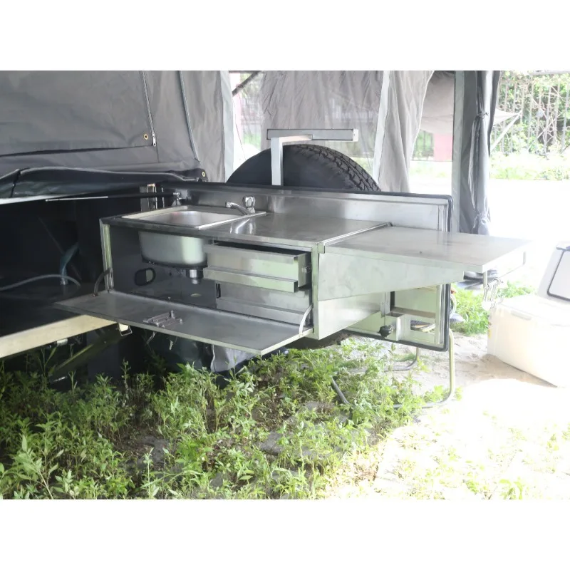 

Stainless Steel Truck Camper Trailer Slide Out Kitchen