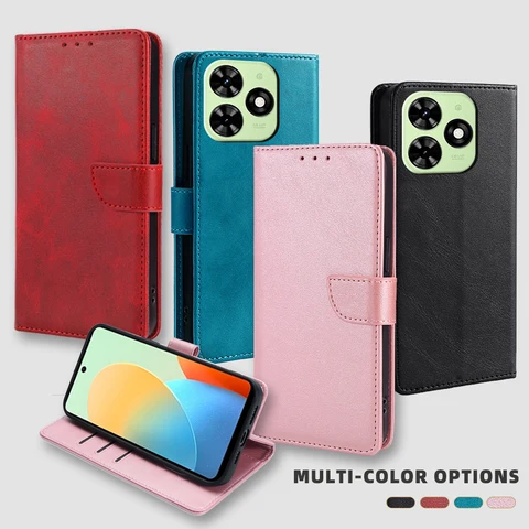 Чехол-книжка с магнитной застежкой для Tecno Spark 20 10 Pro 20C 10C 8C Spark GO 2024 Pop 8 7 6 Pro с отделениями для карт, кожаный чехол-кошелек топ 8 чехол для tecno pop 6 - №8