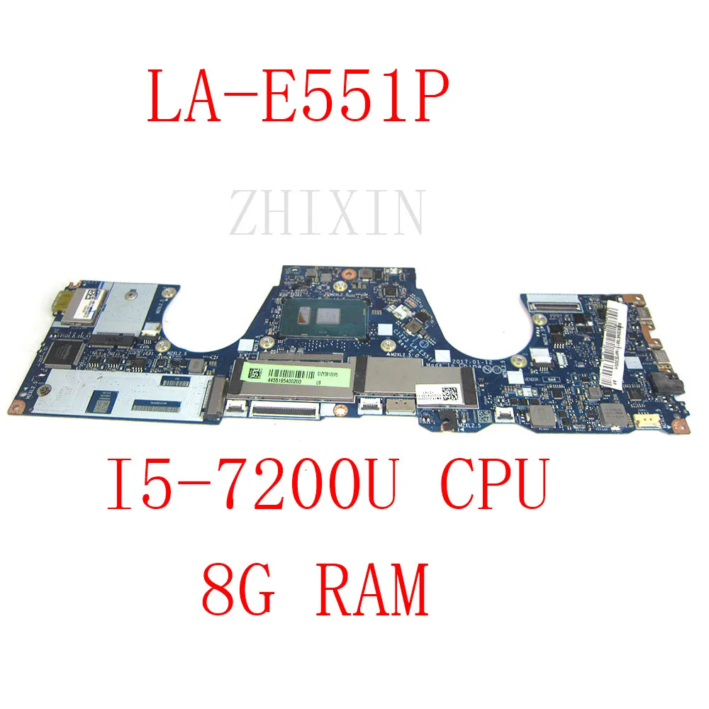 

yourui For Lenovo Ideapad Yoga 720-13IKB Laptop Motherboard With i5-7200U CPU 8GB RAM CIZY3 DIZY6 LA-E551P Full Test